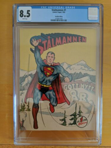 Superman 1Swedish Stalmannen 1 1952 CGC 85 Highest on Census Golden Age HTF