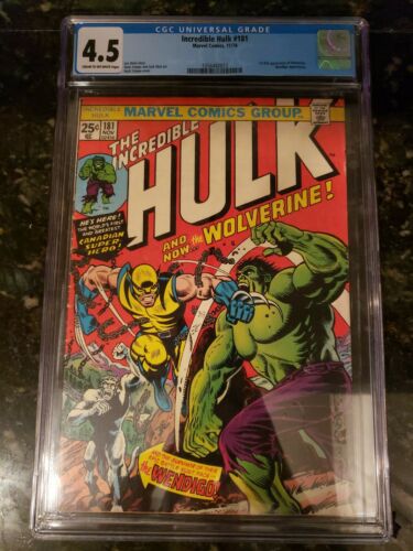 Incredible Hulk 181 CGC 45 1st appearance Wolverine Xmen Marvel
