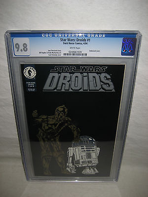 CGC 98 Dark Horse STAR WARS DROIDS 1 comic Bill Hughes EMBOSSED cover nm MINT