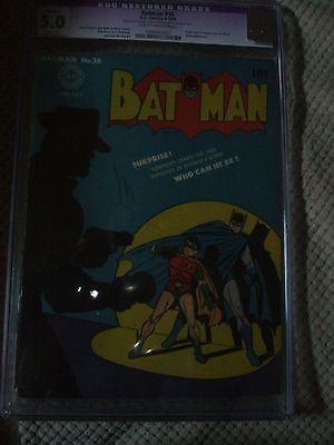 BATMAN  16 CGC 50 RESTORED GRADE FIRST APPEARANCE OF ALFRED DC COMICS