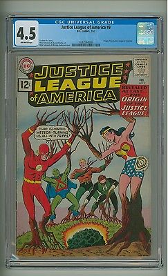 Justice League of America 9 CGC 45 OW pages Origin of JLA 1962 c07701