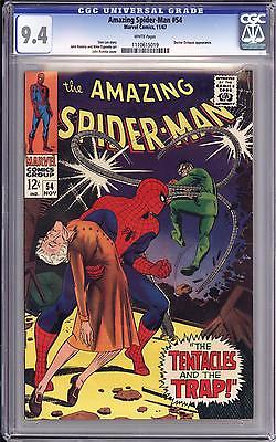 AMAZING SPIDERMAN 54 CGC 94  WHITE PAGES  DOCTOR OCTOPUS