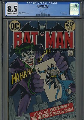 Batman 251 Classic Neal Adams Joker CoverInteriors CGC 85