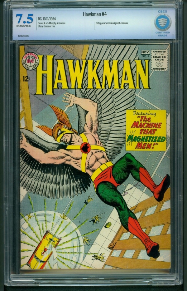 Hawkman 4 1964 CBCS Graded 75  1st Appearance  Origin Of Zatanna  Not CGC