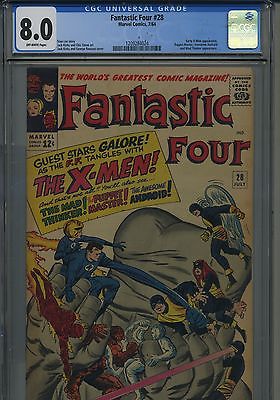 Fantastic Four 28 Early XMen Crossover CGC 80