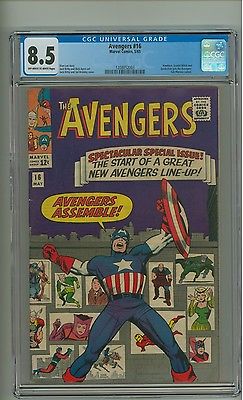 Avengers 16 CGC 85 OWW pages New lineup Marvel Comics 1965 c06762