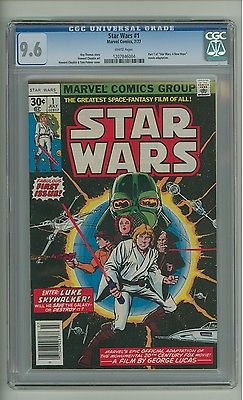 Star Wars 1 CGC 96 White pg A New Hope adaptation Marvel 1977 c10278