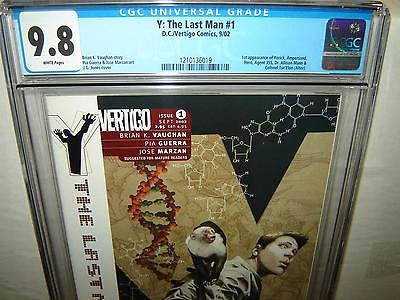 Y The Last Man 1 CGC 98 White p 2002 Vertigo Comics 1st issue r00070