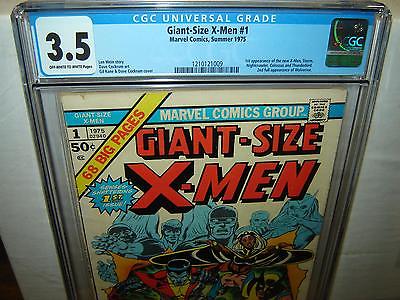 GiantSize XMen 1 CGC 35 OWW p 1st New XMen 1975 Marvel r00044
