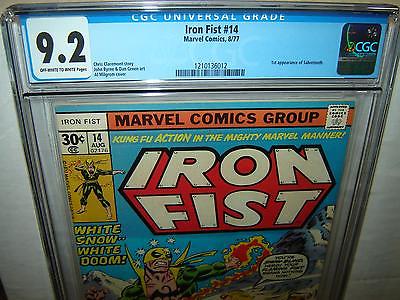 Iron Fist 14 CGC 92 OWW p 1st Sabretooth John Byrne 1977 Marvel r00050