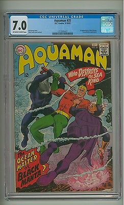 Aquaman 35 CGC 70 OWW pgs 1st app Black Manta Ocean Master app c10365