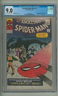 Amazing SpiderMan 22 CGC 90 OWW p 1st app Princess Python Ditko c12027