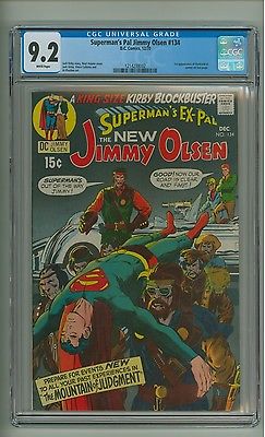 Supermans Pal Jimmy Olsen 134 CGC 92 White pg 1st Darkseid Kirby c12202