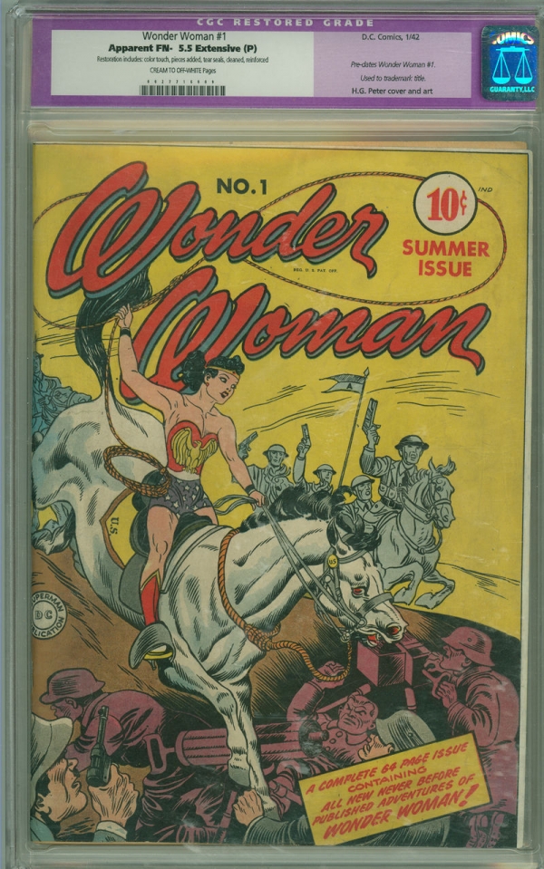 Wonder Woman 1 CGC 55 FN EP DC 1942 Mega Key Issue  Time Payments Available