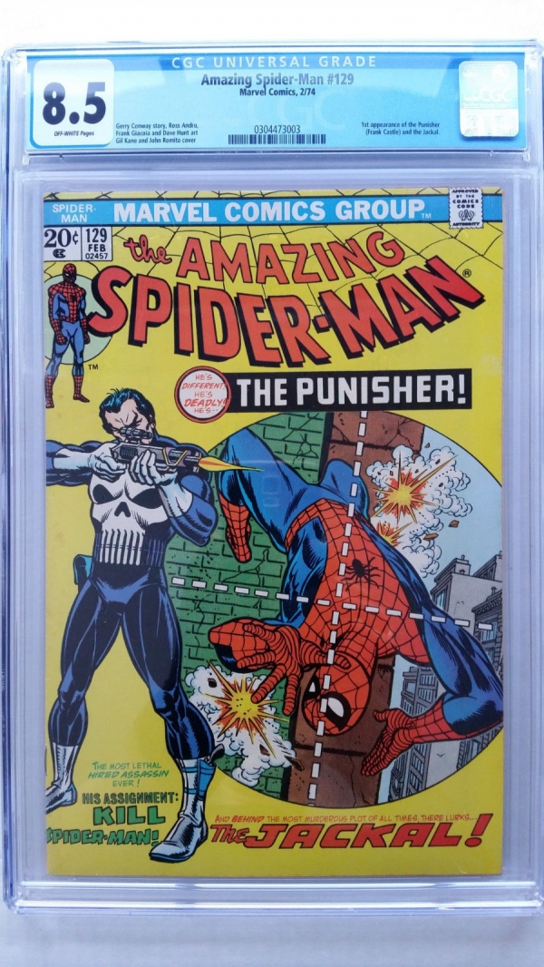 Amazing SpiderMan 129 CGC 85 VF   1st Appearance Punisher