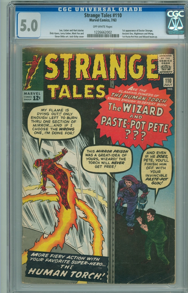 Strange Tales 110 CGC 50 VGF OW Marvel 1963 1st Appearance of Dr Strange