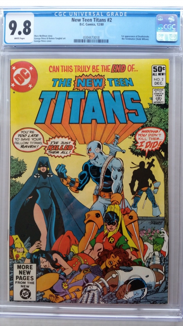 New Teen Titans 2 CGC 98 NMM  1st Appearance Deathstroke