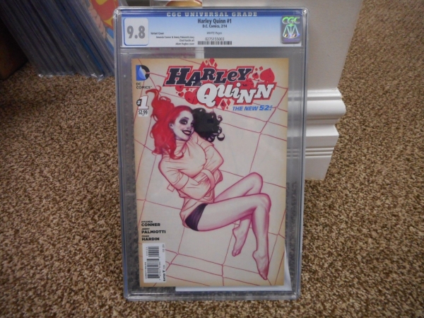 Harley Quinn 1 Adam Hughes VARIANT cgc 98 New 52 DC 2014 WHITE pages MINT 125