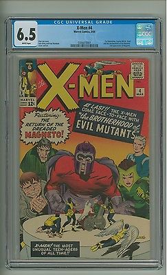 XMen 4 CGC 65 White pgs 1st Quicksilver and Scarlet Witch Kirby c12364