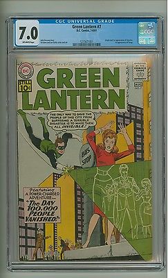 Green Lantern 7 CGC 70 OW pgs Origin1st app Sinestro 1st Terga c12961