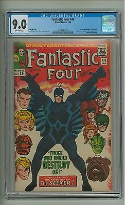 Fantastic Four 46 CGC 90 OW pages 1st full app Black Bolt Kirby c12954