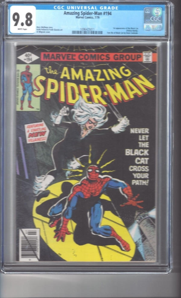 Amazing SpiderMan 194 CGC 98 White Pages 1st Appearance Black Cat 