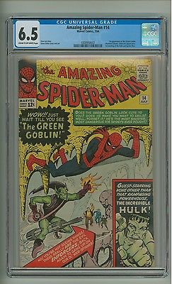 Amazing SpiderMan 14 CGC 65 COW pg 1st app Green Goblin Ditko c12346