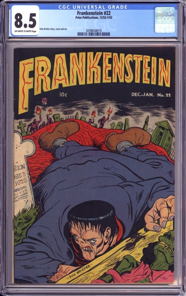 FRANKENSTEIN 22 CGC 85  OW WHITE PAGES  SINGLE HIGHEST CERTIFIED COPY 