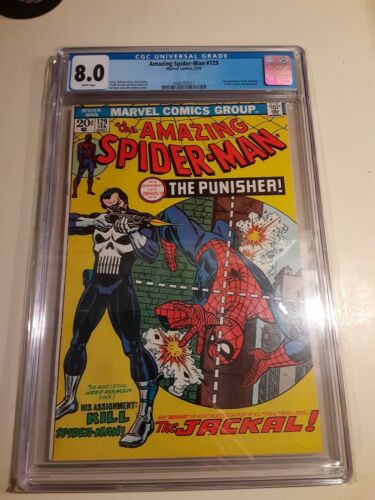 The Amazing SpiderMan 129 Feb 1974 Marvel CGC 80 white pages