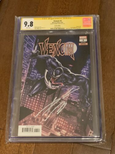 VENOM 3 125 Molina Variant CGC 98 1st App KNULL Marvel Comics Signed by Cates