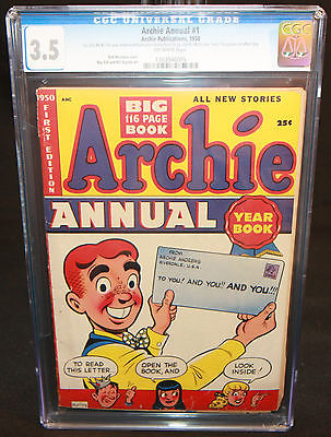 Archie Annual 1  Archie Jughead Betty Veronica  CGC Grade 35  1950