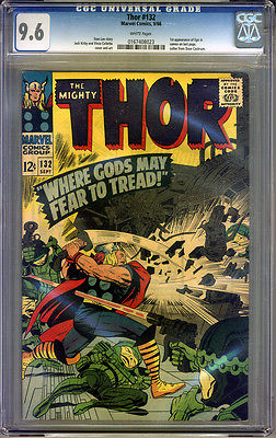 Thor 132 CGC 96 NM WHITE Pages Universal CGC 0167408023