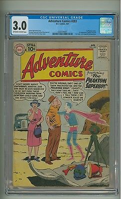 Adventure 283 CGC 30 OWW p 1st Phantom Zone General Zod Dr Xadu c07685