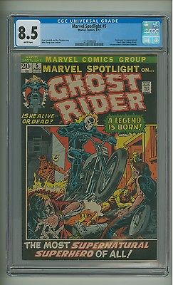 Marvel Spotlight 5 CGC 85 White pages Origin1st app Ghost Rider c08162