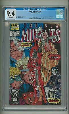 New Mutants 98 CGC 94 White pages 1st app Deadpool Marvel 1991 c08164