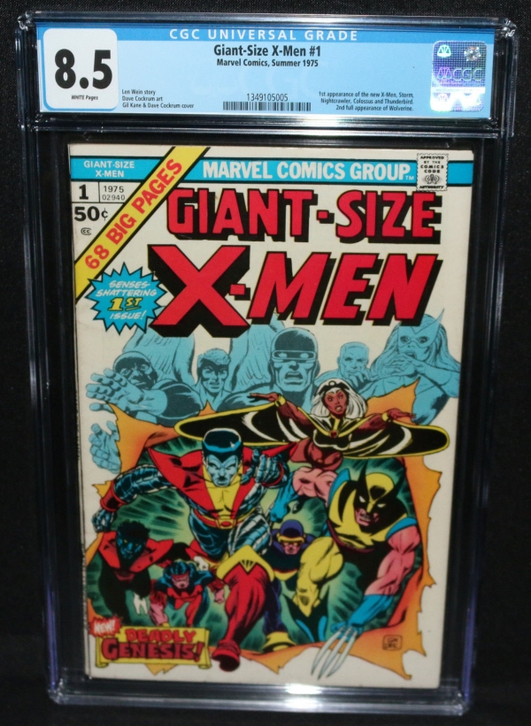 GiantSize XMen 1  1st Storm  Colossus  2nd Full Wolverine  CGC 85  1975