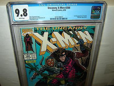 XMen 266 CGC 98 White p 1st full GAMBIT Mystique 1990 Marvel r00069