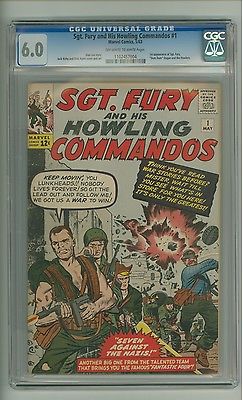 Sgt Fury 1 CGC 60 OWW pgs 1st app Sgt Fury Jack Kirby 1963 c09471