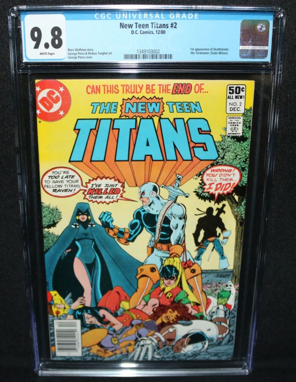 New Teen Titans 2  1st App of Deathstroke the Terminator CGC Grade 98  1980