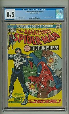 Amazing SpiderMan 129 CGC 85 OWW pg 1st app Punisher and Jackal c10513