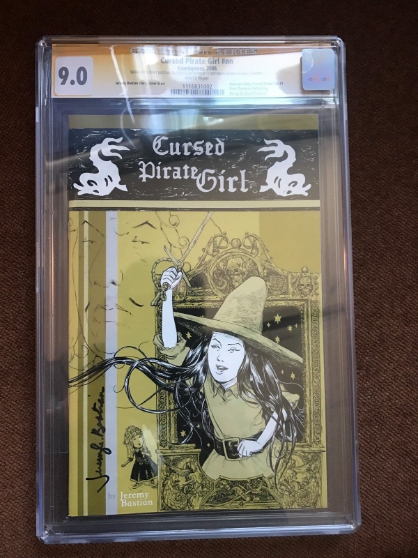 Cursed Pirate Girl 1 1st Printing 2006 Comixpress CGC SIGNED by Jeremy Bastian