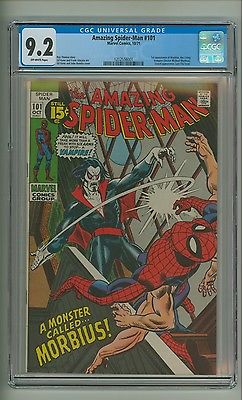 Amazing SpiderMan 101 CGC 92 OW pgs 1st Morbius Lizard Wizard c11957