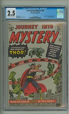 Journey into Mystery 83 CGC 25 OWW pg 1st app Thor Kirby Ditko c12196