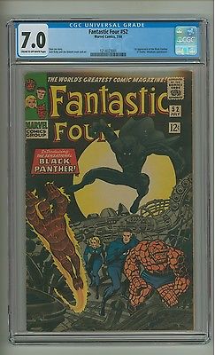 Fantastic Four 52 CGC 70 COW pages 1st app Black Panther Kirby c12540