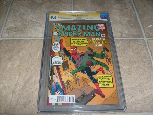 AMAZING SPIDERMAN 700 DITKO VARIANT CGC SS 96 SIGNED LEE  SLOTT FANTASY 15