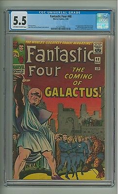 Fantastic Four 48 CGC 55 OWW pgs 1st app Silver Surfer  Galactus c12845