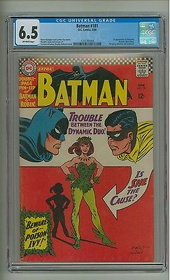 Batman 181 CGC 65 OW pages 1st app Poison Ivy Pinup DC 1966 c12929