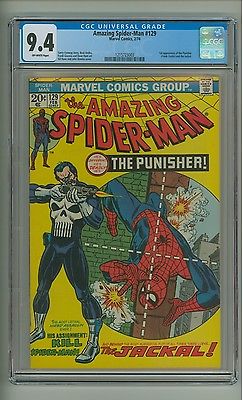 Amazing SpiderMan 129 CGC 94 OW pgs 1st app Punisher and Jackal c12834