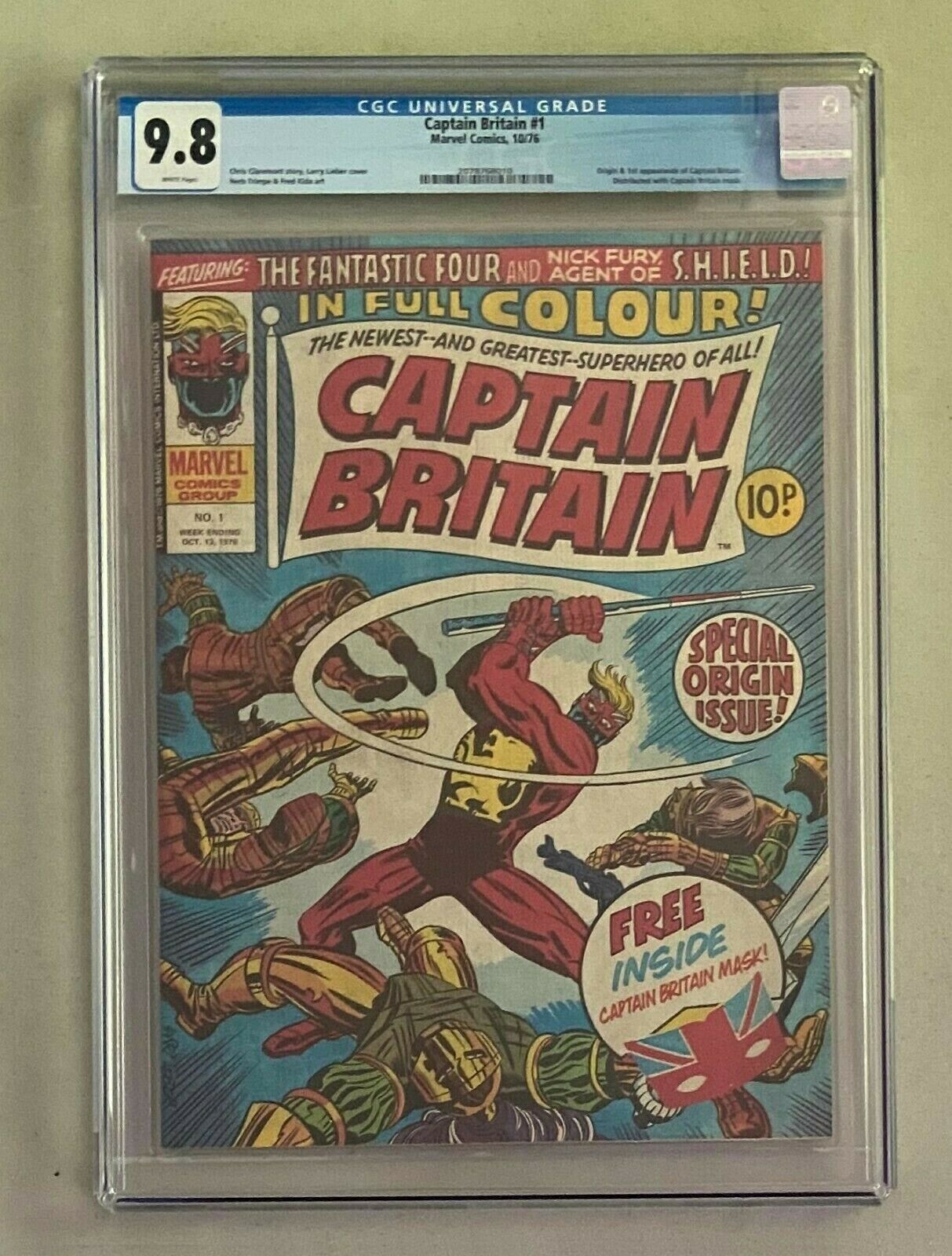 CAPTAIN BRITAIN 1 Marvel Comics 1976 CGC 98 Origin  1st Appearance 