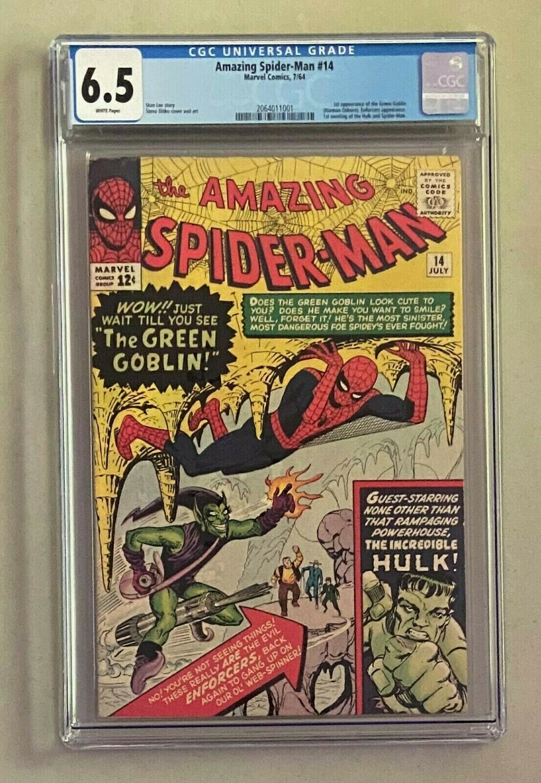 AMAZING SPIDERMAN 14 Marvel Comics 1974 CGC 65 Green Goblin 1st Appearance